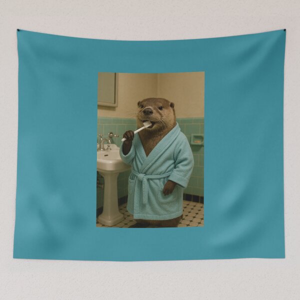 Item preview, Otter Brushing His Teeth designed and sold by Tridentulus.