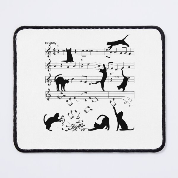Item preview, Cat Playing Clef Notes Piano Music Funny Musical Cats Cute Gift designed and sold by Elizabethjen1.