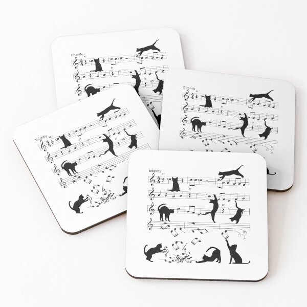 Item preview, Cat Playing Clef Notes Piano Music Funny Musical Cats Cute Gift  designed and sold by Elizabethjen1.