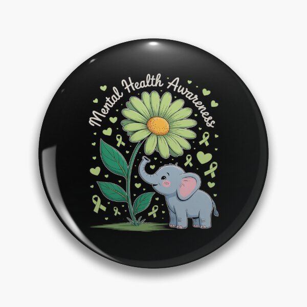 Item preview, Mental Health Awareness Month Green Ribbon sunflower designed and sold by itsnothatweird.