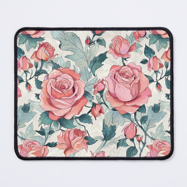 Item preview, Pink Rose Pattern With Green Foliage designed and sold by CoolPixels.
