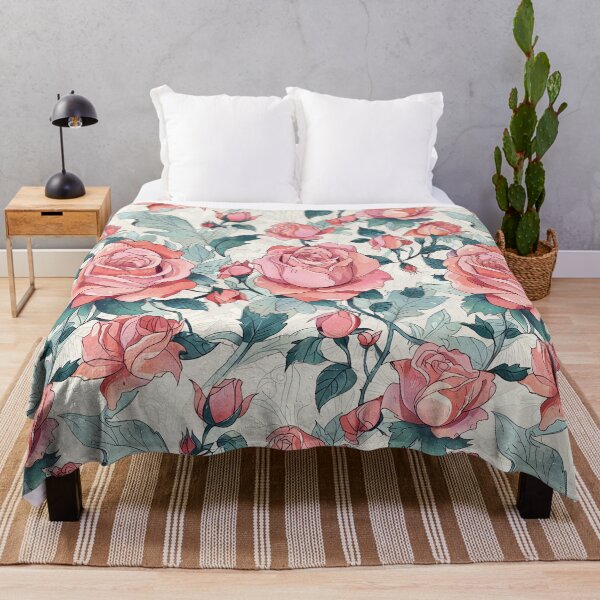 Item preview, Pink Rose Pattern With Green Foliage designed and sold by CoolPixels.