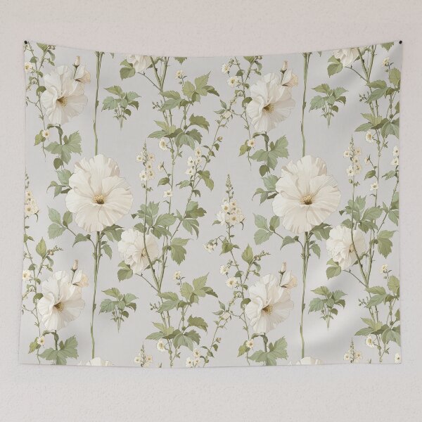 Item preview, White Hollyhock designed and sold by CoolPixels.
