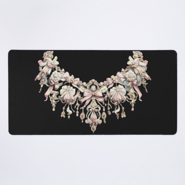 Artikelvorschau, Rococo Pastel Statement Collar – Antique Ornament Design entworfen und verkauft von Antik by Schulz.