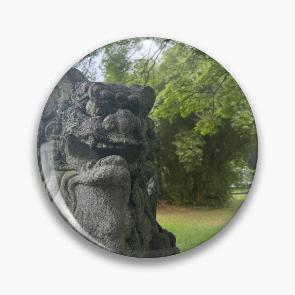 Item preview, Stone Guardian Lion Under the Trees designed and sold by TrisaThyme.