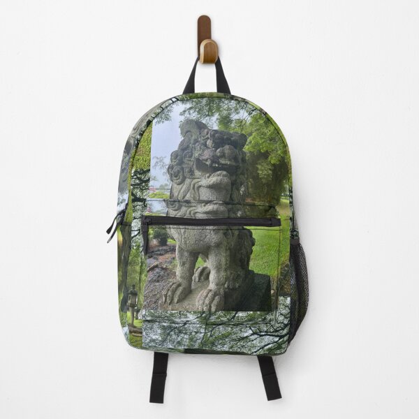 Item preview, Stone Guardian Lion Under the Trees designed and sold by TrisaThyme.