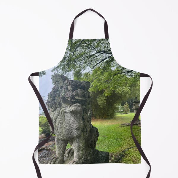 Item preview, Stone Guardian Lion Under the Trees designed and sold by TrisaThyme.