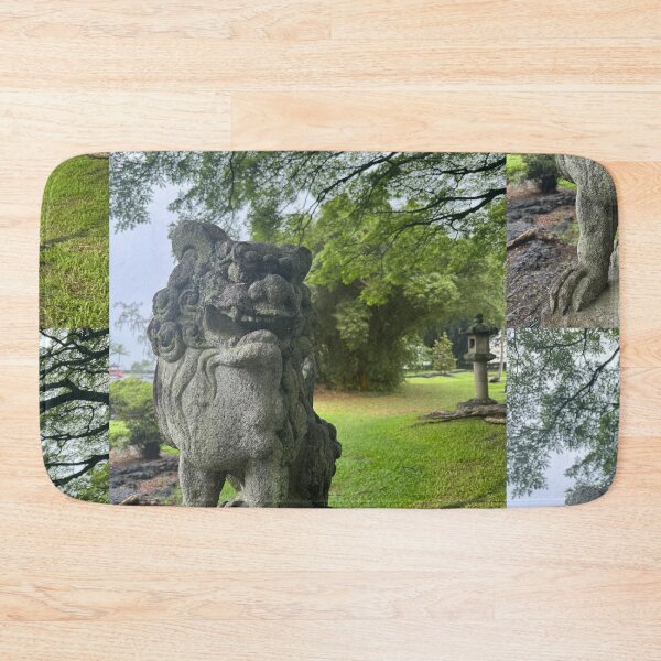 Item preview, Stone Guardian Lion Under the Trees designed and sold by TrisaThyme.