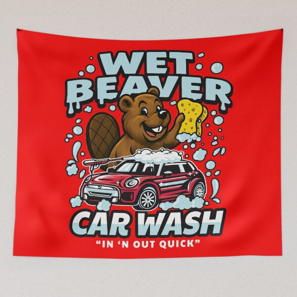 Artikelvorschau, Wet Beaver Autowaschanlage Dks entworfen und verkauft von Alema Art.
