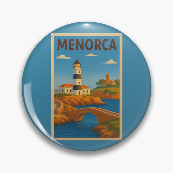 Item preview, Menorca Spain Travel Art – Lighthouse, Coastline and Mediterranean Island Souvenir designed and sold by Annika Shurafa.