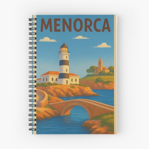 Item preview, Menorca Spain Travel Art – Lighthouse, Coastline and Mediterranean Island Souvenir designed and sold by Annika Shurafa.