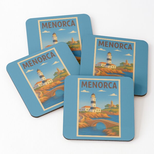 Item preview, Menorca Spain Travel Art – Lighthouse, Coastline and Mediterranean Island Souvenir designed and sold by Annika Shurafa.