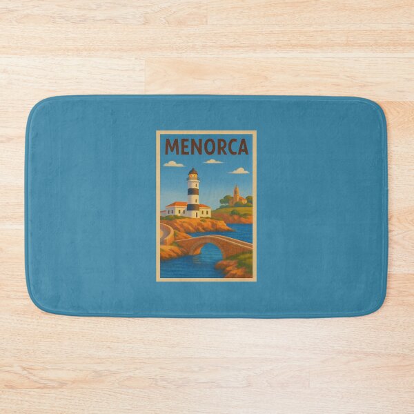 Item preview, Menorca Spain Travel Art – Lighthouse, Coastline and Mediterranean Island Souvenir designed and sold by Annika Shurafa.