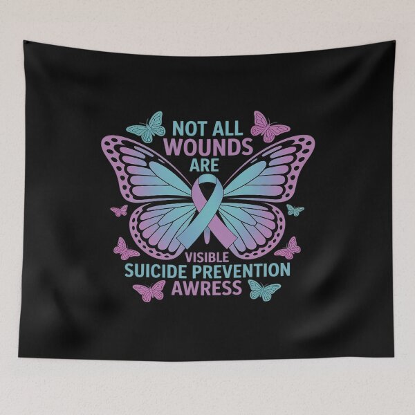 Item preview, Not All Wounds Are Visible Suicide Prevention Awareness Day designed and sold by petrichorsworld.