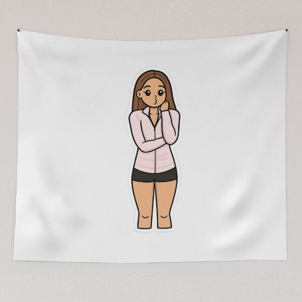 Item preview, Cute Cartoon Girl in Pink Hoodie Sticker designed and sold by ha11e11.