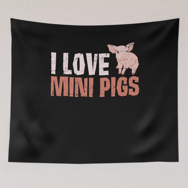 Item preview, I Love Mini Pigs Distressed Gift designed and sold by fungear.