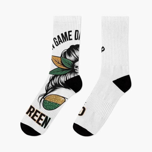 Item preview, On Gameday We Wear Green and Gold Messy for Men Women Kids  designed and sold by petrichorsworld.