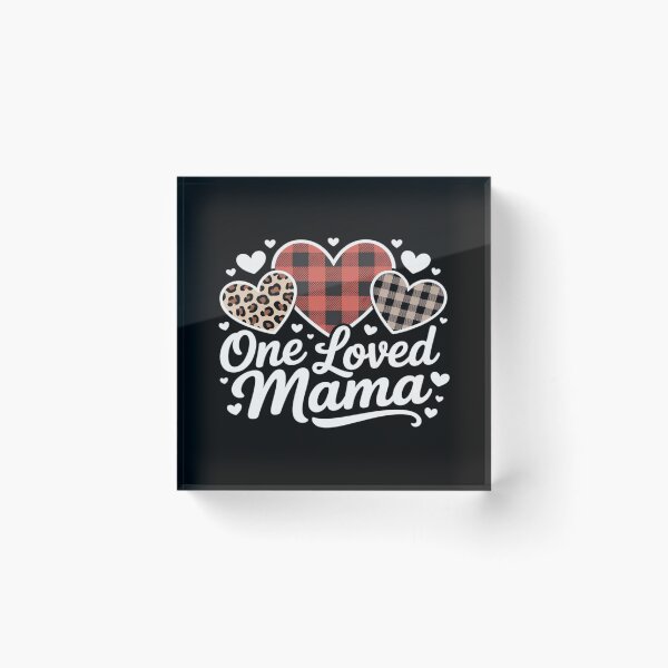Item preview, One Loved MAMA Cute   Plaid Heart Family Valentine designed and sold by PeteHomenick.