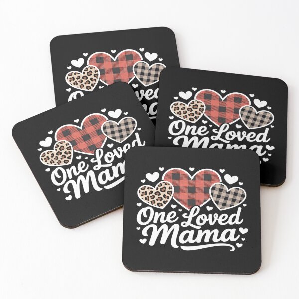 Item preview, One Loved MAMA Cute Plaid Heart Family Valentine designed and sold by PeteHomenick.