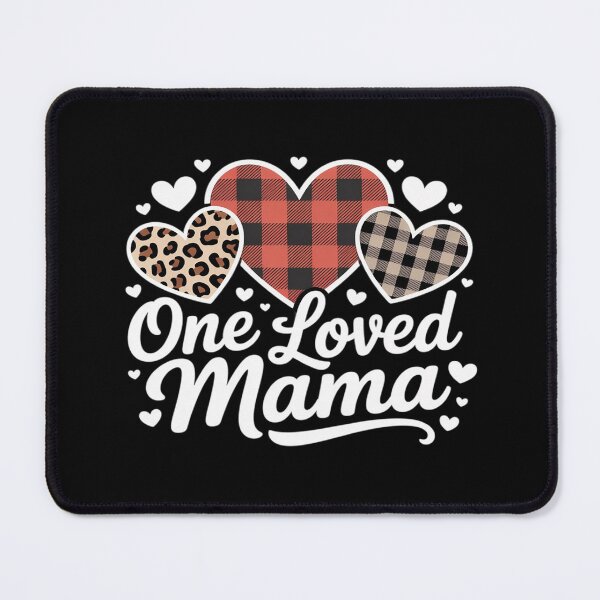 Item preview, One Loved MAMA Cute Plaid Heart Family Valentine designed and sold by PeteHomenick.