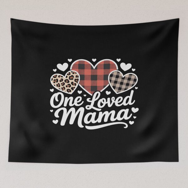 Item preview, One Loved MAMA Cute   Plaid Heart Family Valentine designed and sold by PeteHomenick.