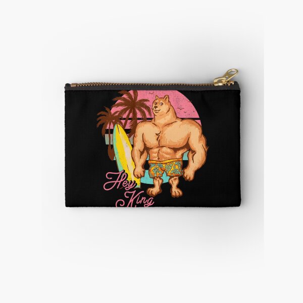 Item preview, Swole Doge Chilling On The Beach  Pink  Hey King  Big Muscle Buff Dog Meme  Chad Shiba Inu Doggo	 designed and sold by vwfcvgzkaqr32.