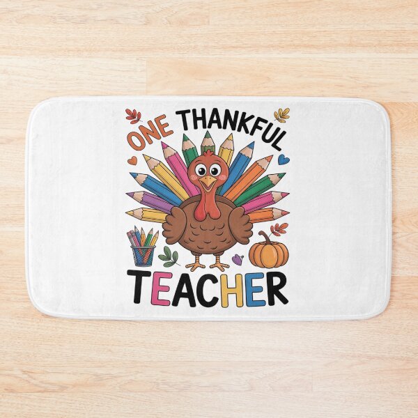 Item preview, One Thankful Teacher  Teacher Thanksgiving Turkey designed and sold by PeteHomenick.