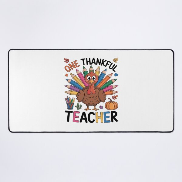 Item preview, One Thankful Teacher Teacher Thanksgiving Turkey designed and sold by PeteHomenick.