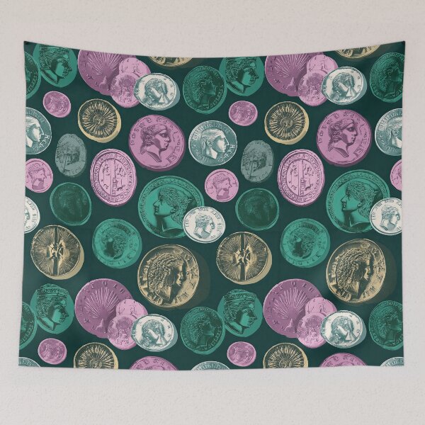 Item preview, Retro Ancient Coin Pattern Design designed and sold by Kybruno's Creations.