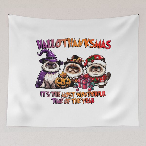 Item preview, Himalayan Cat Halloween Thanksgiving Christmas  designed and sold by doodIllustrate.