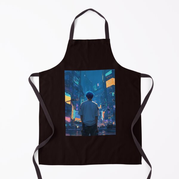 Item preview, Cyberpunk Anime Boy In Futuristic Neon City designed and sold by Camilleblin.