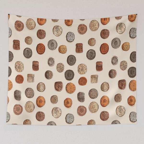 Item preview, Retro Ancient Coin Pattern Design 3 designed and sold by Kybruno's Creations.