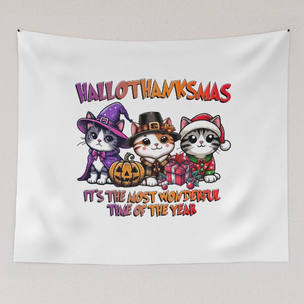 Item preview, Japanese Bobtail Cat Halloween Thanksgiving Christmas  designed and sold by doodIllustrate.