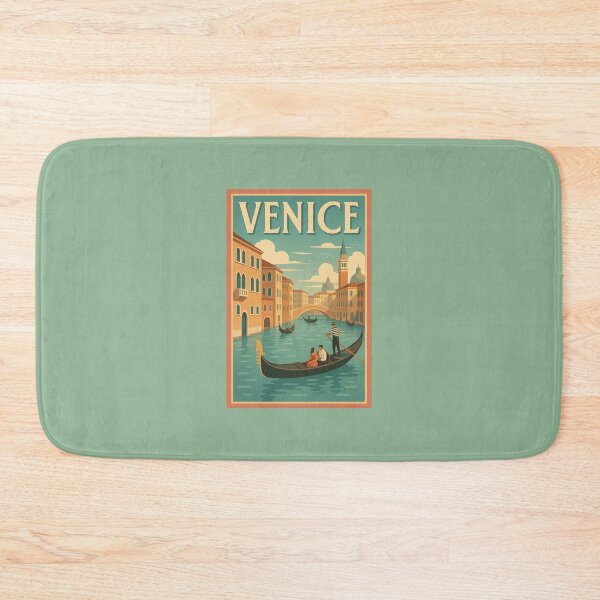 Item preview, Venice Italy Travel Art – Gondolas on the Grand Canal Vintage Style designed and sold by Annika Shurafa.