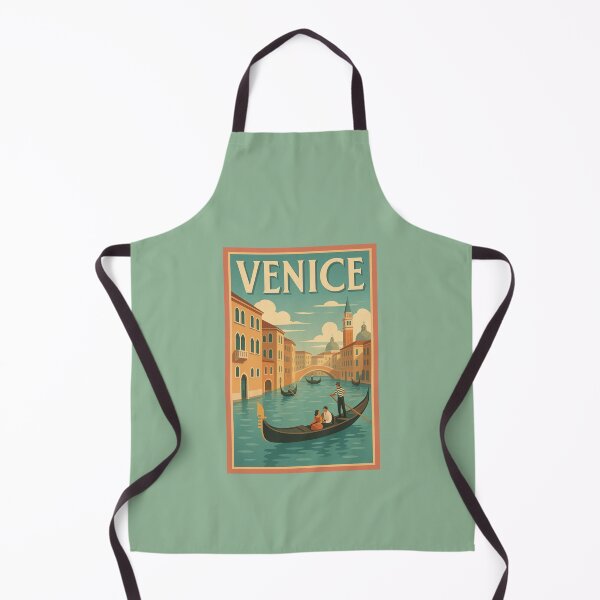 Item preview, Venice Italy Travel Art – Gondolas on the Grand Canal Vintage Style designed and sold by Annika Shurafa.