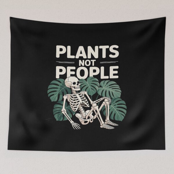 Item preview, Plants Not People SkeletonPiping Plover Bird Funny Cute Animal Watching designed and sold by BlackStars3Neon.