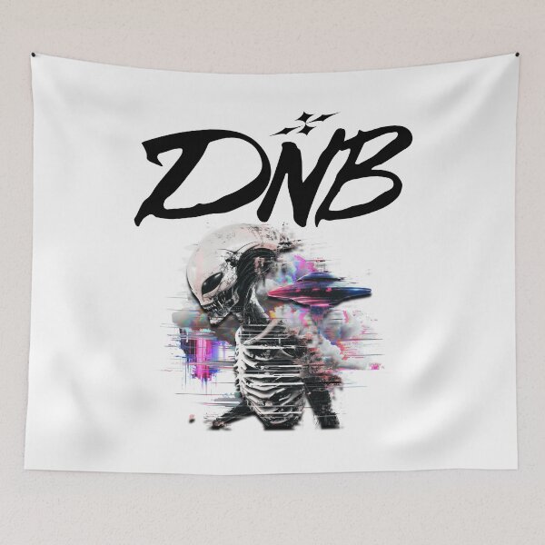 Item preview, DNB - Alien Bass Glitch (Black)  designed and sold by Discothreadz.