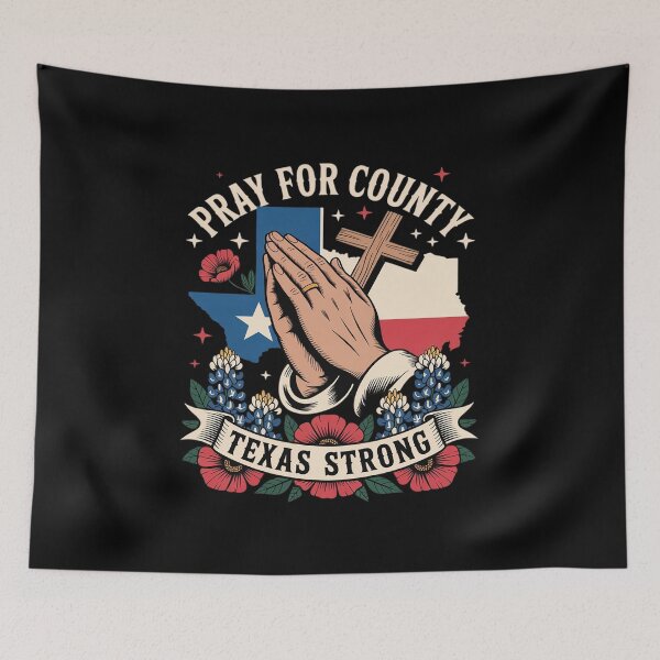 Item preview, Pray for Kerr County Texas Strong Faith Design  designed and sold by BlackStars3Neon.