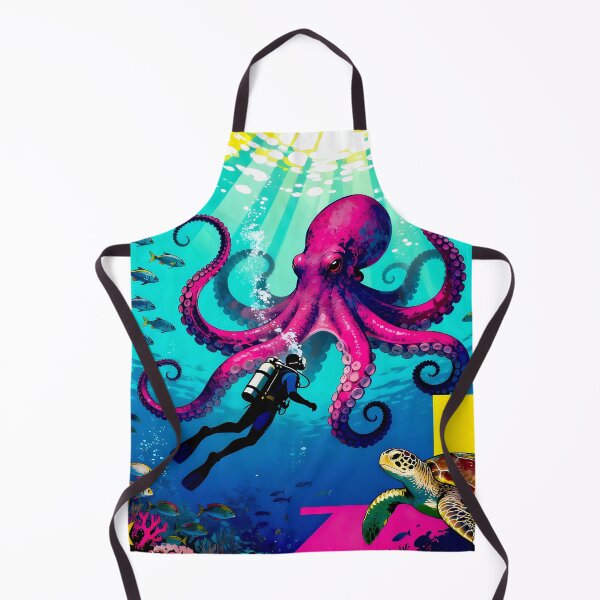 Item preview, Octopus Playing with a Scuba Diver designed and sold by Sharon Schwalbe.