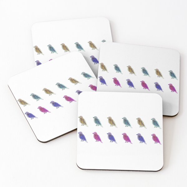 Item preview, Rainbow Bird pattern. Watercolour painting of a finch, bird life designed and sold by Art-by-Nade.