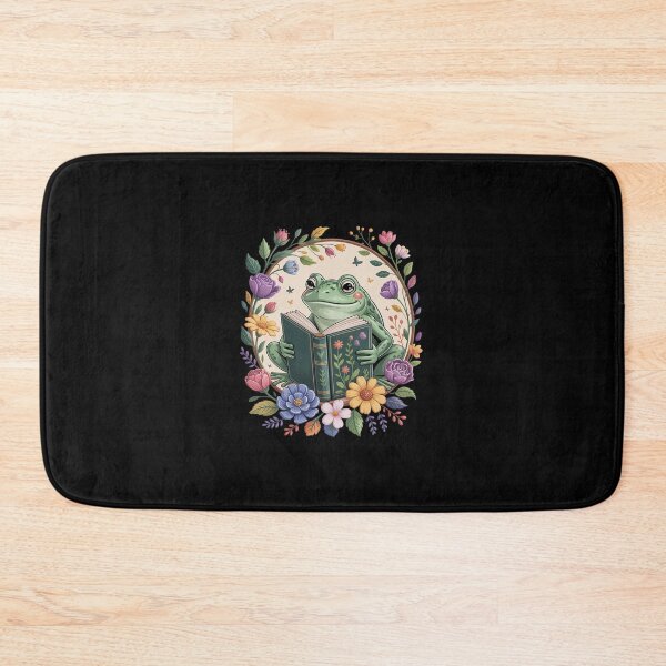 Item preview, Frog Reading Book Floral designed and sold by SlogariArt.