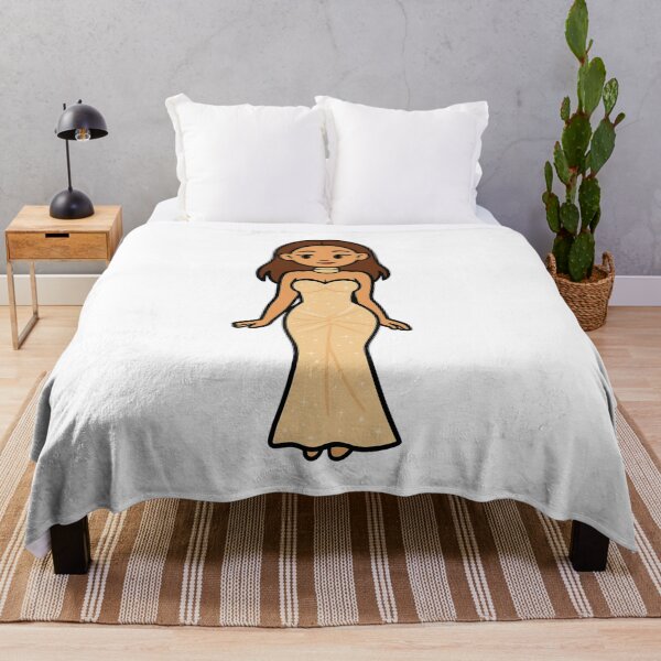 Item preview, Elegant Cartoon Girl in Gold Sparkle Gown Prom designed and sold by ha11e11.