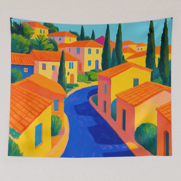 Item preview, Mediterranean Street  David Hockney designed and sold by Vicky Brago-Mitchell®.