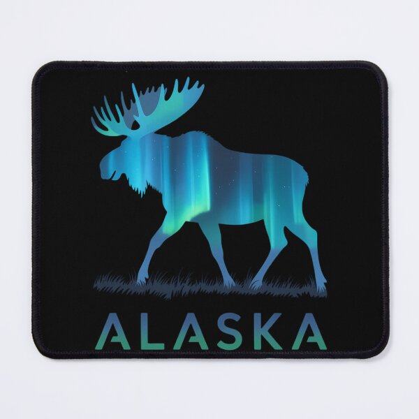 Item preview, Alaskan Moose with Aurora Borealis Snow Scene designed and sold by Moon-Ape.