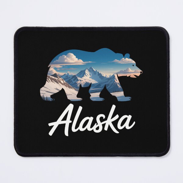 Item preview, Alaskan Mountains Bear Grizzly Alaska State Souvenirs designed and sold by Moon-Ape.
