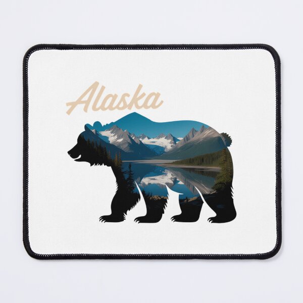 Item preview, Alaskan Mountains Bear Grizzly Alaska State Souvenirs designed and sold by Moon-Ape.