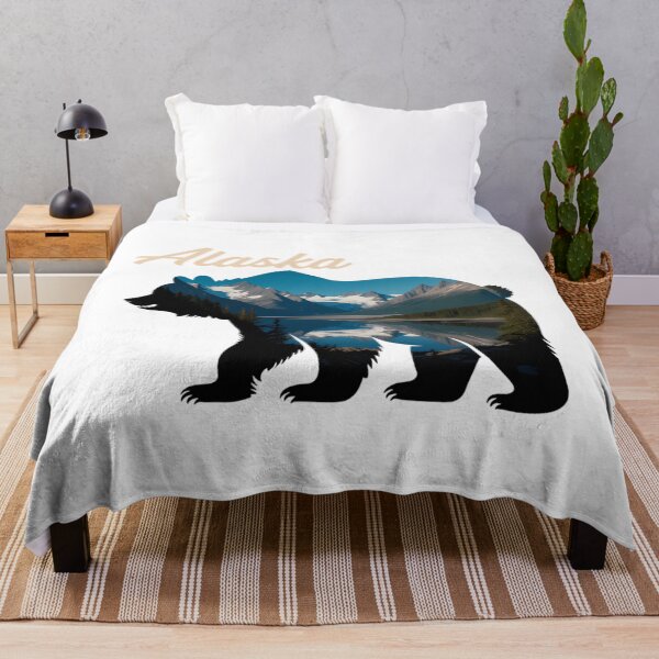 Item preview, Alaskan Mountains Bear Grizzly Alaska State Souvenirs designed and sold by Moon-Ape.