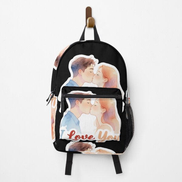 Item preview, I Love You Couple Kiss Sticker - Romantic Art designed and sold by Origen88.