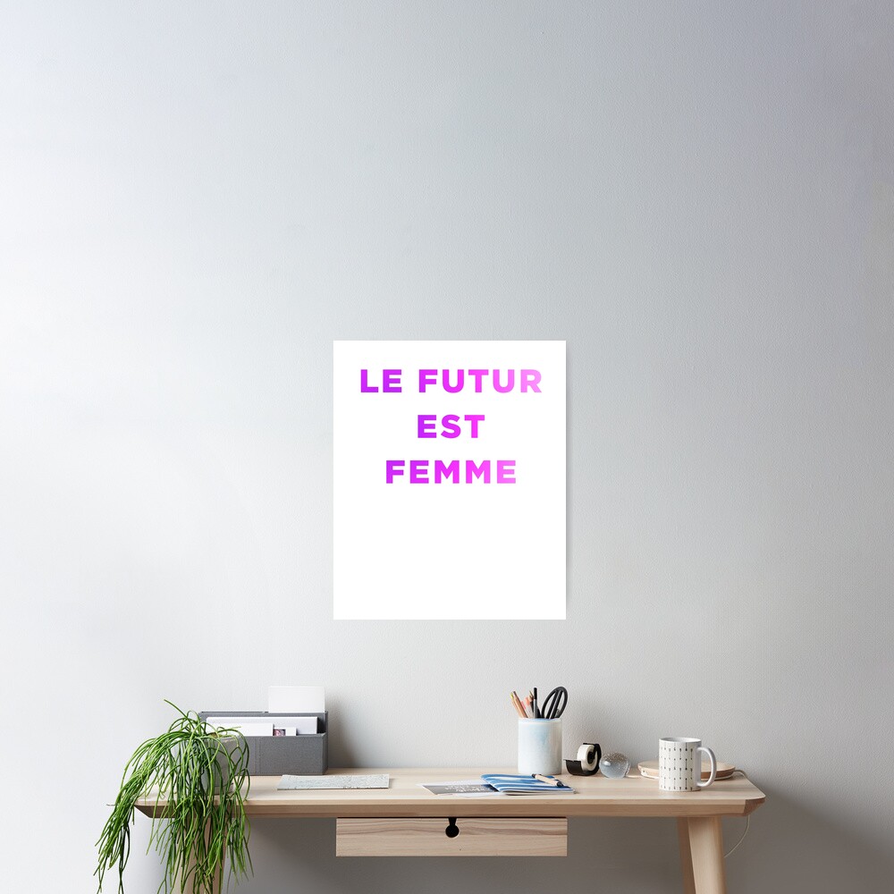 Le Futur Est Femme Female Empowerment Women Pink Ombre T Shirts