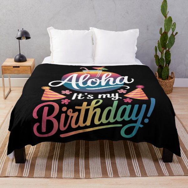 Aperçu de l'œuvre Aloha c'est mon anniversaire Aloha hawaïen Plages Été hawaïen créée et vendue par Moon-Ape.